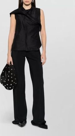 Rick Owens draped sleeveless cowl neck top