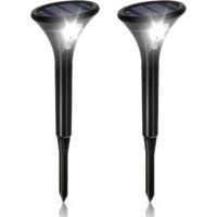 OEM Potentes Luces Solares Para Exteriores, Paquete De 2, Impermeables Ip65, Con Sensor De Movimiento Y Focos Solares Ajustables Para Jard&iacute;n, Hogar, Patio