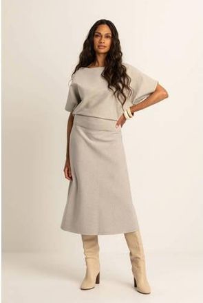 Expresso A-lijn rok gebreid beige
