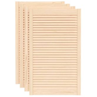 vidaXL Vidaxl - Puerta De Armario De Lamas 4 Uds Madera De Pino 99,3x59,4 Cm