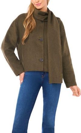 Halogen Scarf Jacket in Luxe Olive at Nordstrom Rack, Size Xx-Large
