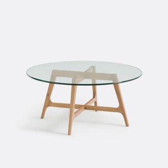 La Redoute Interieurs Ronde salontafel, glazen blad, Zoleta