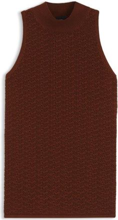 BOSS Knitted cotton top with micro-lace structure