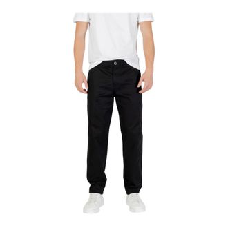 A|X Armani Exchange Straight Trousers, male, Black, Size: W32 Cotton Blend Stretch Trousers