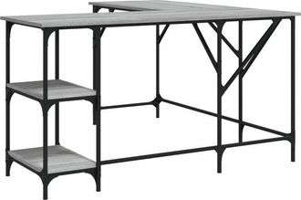 vidaXL Vidaxl - Escritorio madera de ingeniería gris Sonoma 139x139x75 cm