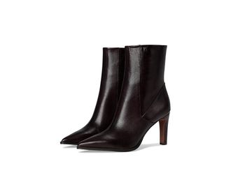 Franco Sarto Appia Pointed Toe Dress Bootie Womens Boots Dark Brown : 9.5 M, Leather/Suede