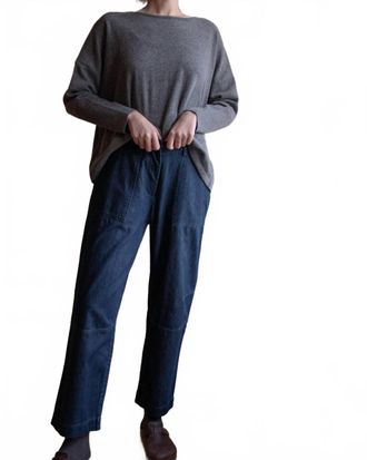 Bibico Margate Relaxed Trousers In Textured Denim