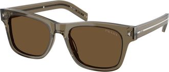 Prada Stijlvolle zonnebril in trendy design - Heren - Zonnebrillen - Bruin - 51 MM - Accessoires