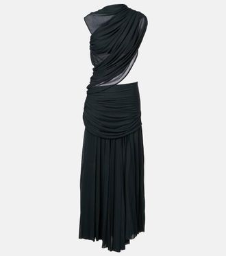 Proenza Schouler Irma cutout draped jersey midi dress