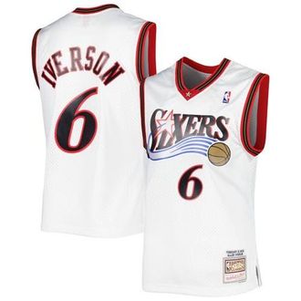 Mitchell & Ness Mens Mitchell & Ness Allen Iverson White Philadelphia 76ers 2001/02 Hardwood Classics Swingman Jersey at Nordstrom, Size Xx-Large