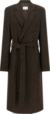 Maison Margiela Trenchcoats - Heren - Jas met riem - Bruin - L - Wol - Jassen