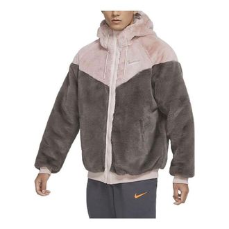 Nike Mens Nike Sportswear Windrunner Drawstring Fleece Stay Warm Colorblock Logo Hooded Jacket DH6683-289