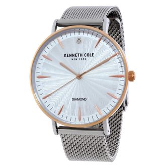 Kenneth Cole Diamond Quartz Silver Dial Mens Watch KCWGG2174602
