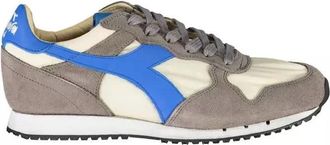Diadora Grijze Leren Blend Stijlvolle Sneakers - Dames - Sneakers - Grijs - 36 1/2 EU - Katoen - Schoenen