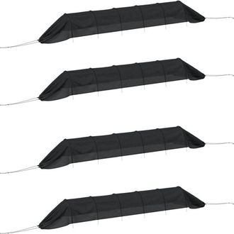 vidaXL Netting Tunnels 4 pcs Black Steel and Polyethylene Vidaxl