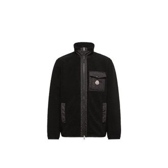 Moncler Moncler Teddy Zip-up Sweatshirt, Men, Black, Size: 4xl