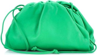 Bottega Veneta Green Leather The Pouch Mini (Authentic Pre-Loved)