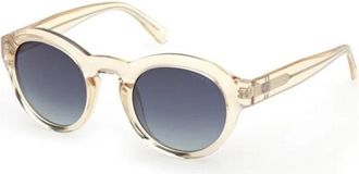 Guess Sunglasses, male, Yellow, 49 MM, Round Plastic Sunglasses