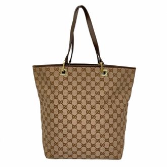 Gucci Brown Canvas Tote Bag (Pre-Owned)