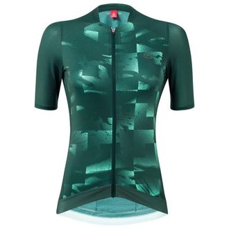 LOEFFLER Bike Jersey Full-Zip Skys Escape Velotrikot f&uuml;r Damen | gr&uuml;n