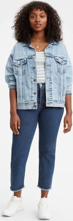 Levi's Wedgie High Waist Ankle Straight Leg Jeans In Below The Belt - Medium Wash