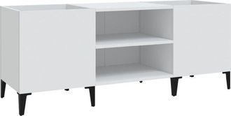vidaXL Vidaxl - Record Cabinet White 121x38x48 cm Engineered Wood