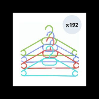 MSV Pack 192 Perchas Infantiles 34cm Multicolor Msv