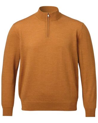 CHARLES TYRWHITT Merino Wool Zip Neck Sweater