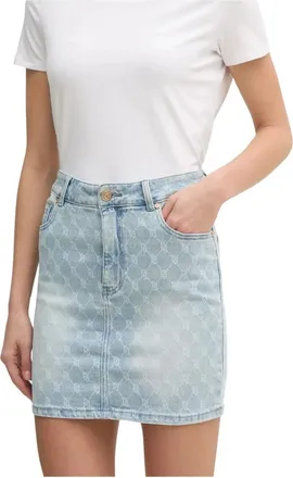 Gaud&igrave; Dames, Rokken, Blauw, Maat: W28 Katoen
