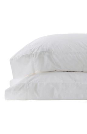 Pact Organic Cotton Organic Cool-Air Percale Pillowcase 2-Pack in White at Nordstrom, Size Standard