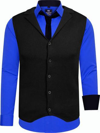 Rusty Neal Set van 3 overhemden met vest en stropdas