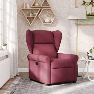 vidaXL Sill&oacute;n Reclinable De Tela Rojo Tinto Vidaxl