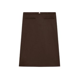 Courr&egrave;ges Interlock Tracksuit Midi Rok - Dames - Rokken - Bruin - Maat: M Jersey