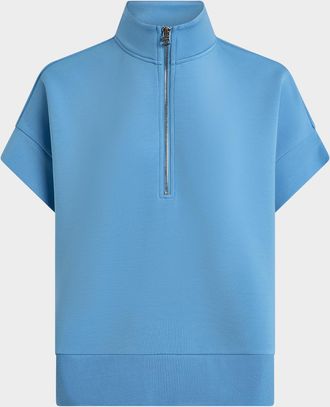 Varley Ritchie Short-Sleeve Half-Zip Sweatshirt