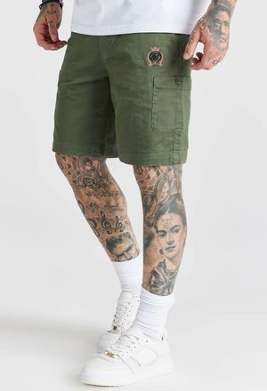 Siksilk Mens Green Cargo Shorts XXL