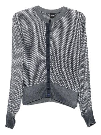 BOSS Getextureerd vest - Blauw