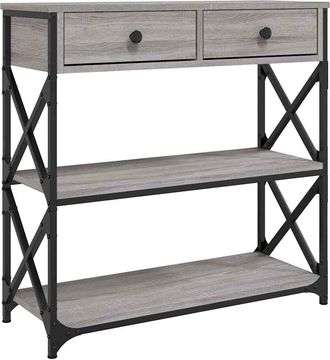 vidaXL Vidaxl - Mesa Consola Madera De Ingenier&iacute;a Gris Sonoma 75x28x75 Cm