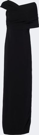Oscar De La Renta Assymetric cr&ecirc;pe gown