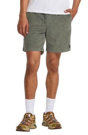 Rvca Escape Drawstring Cotton Walking Shorts in Sage Leaf at Nordstrom, Size Xx-Large