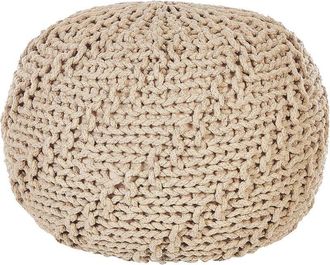 Beliani Pouffe PRIENE Cotton Beige