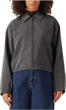 Object Grijze Bomberjas voor Vrouwen - Dames - Zomerjassen - Grijs - S - Polyester - Jassen