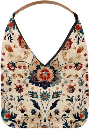 Generic Vintage Ethnic Boho Floral (8) Reusable Lightweight Grocery Bags - Foldable Into Compact Pouch, Washable & Sturdy, Multipurpose for Shopping and Trave