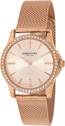 Kenneth Cole Womens 3-Hand Quartz Mesh Strap Watch, 33.5mm in Pink at Nordstrom Rack