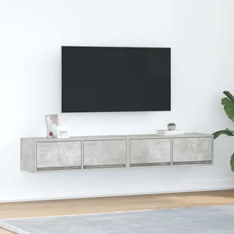Berkfield Home TV Cabinets 2 pcs Concrete Grey 80x31x25.5 cm Engineered Wood
