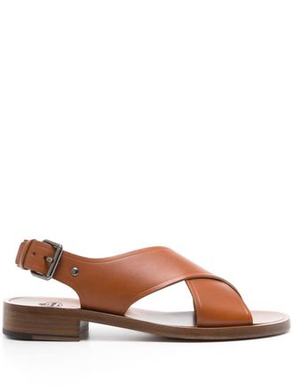 Churchs Sandali in pelle con suola piatta - Marrone