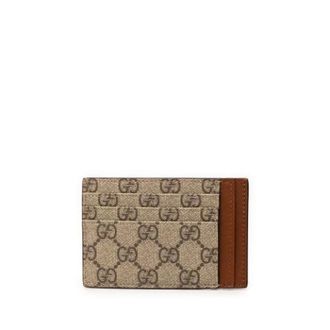Gucci Pre-owned Wallets, female, Beige, Size: ONE SIZE Pre-owned GG Emblem PVC Leather Card Case