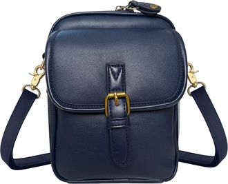 Generic Leather Small Crossbody Phone Bag Women Men Versatile Shoulder Purse (Dark Blue) (C)