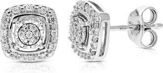 Vir Jewels 1/8 cttw Lab Grown Diamond Composite Earrings in Sterling Silver With Push Backs For Women