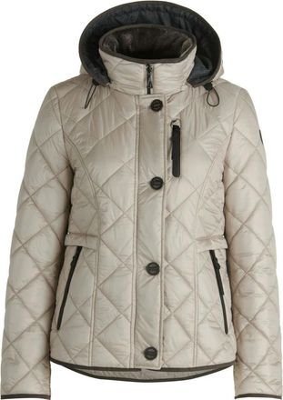 Gil Bret Gewatteerd jack met capuchon - Dames - Winterjassen - Beige - 2XL - Leer - Jassen
