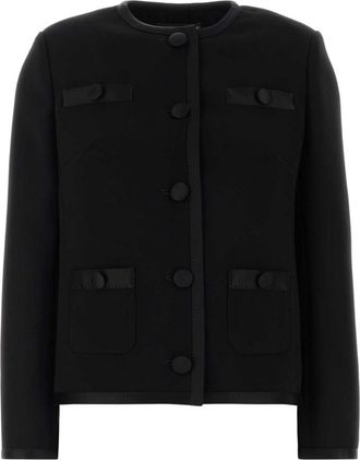 Dolce & Gabbana Black Round Neck Jacket